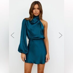 NWT Hello Molly MEET TONIGHT DRESS TEAL